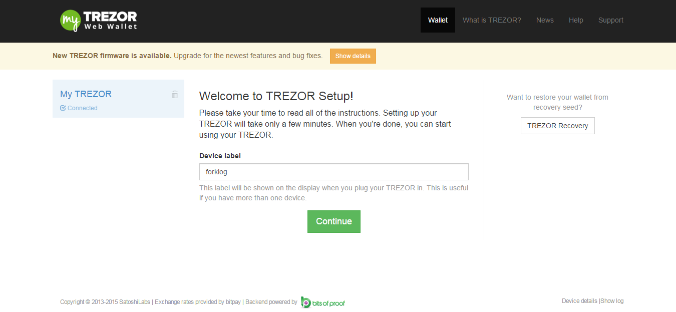 02myTREZOR Web Wallet