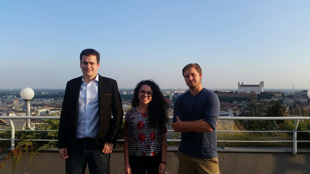 DECENT co-founders Matej Michalko (l) and Matej Boda (r) and community manager Sandra Wantrubova